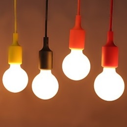 Lampadario creativo in silicone a forma di drago arcobaleno
