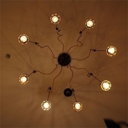 Ciondolo a forma di fiore di bellezza con 8 teste, stile country americano retrò