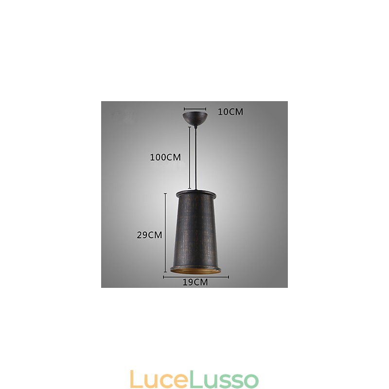 Lampada a sospensione in metallo di Retro Designers