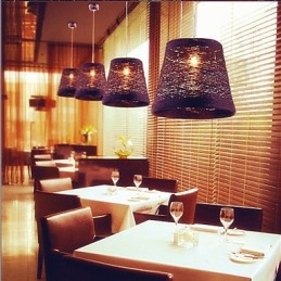 Lampada a sospensione moderna con testa singola in rattan intrecciato, stile rurale Cany