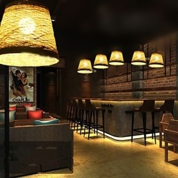 Lampada a sospensione moderna con testa singola in rattan intrecciato, stile rurale Cany