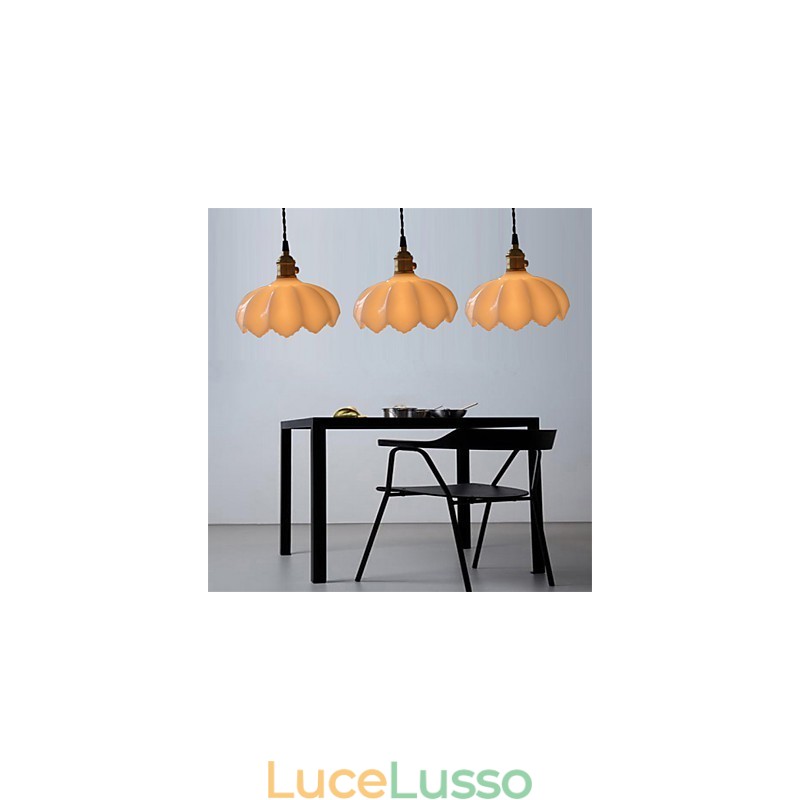 Luci di illuminazione retrò Lampada a sospensione in vetro