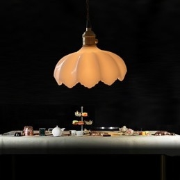 Luci di illuminazione retrò Lampada a sospensione in vetro