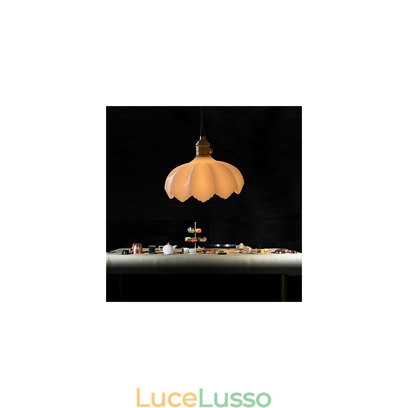 Luci di illuminazione retrò Lampada a sospensione in vetro