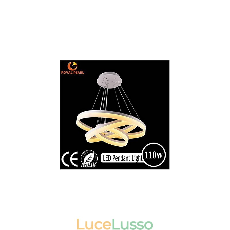 Vendita calda Colore bianco Acrilico Moderna Lampada a sospensione 130W