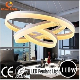 Vendita calda Colore bianco Acrilico Moderna Lampada a sospensione 130W
