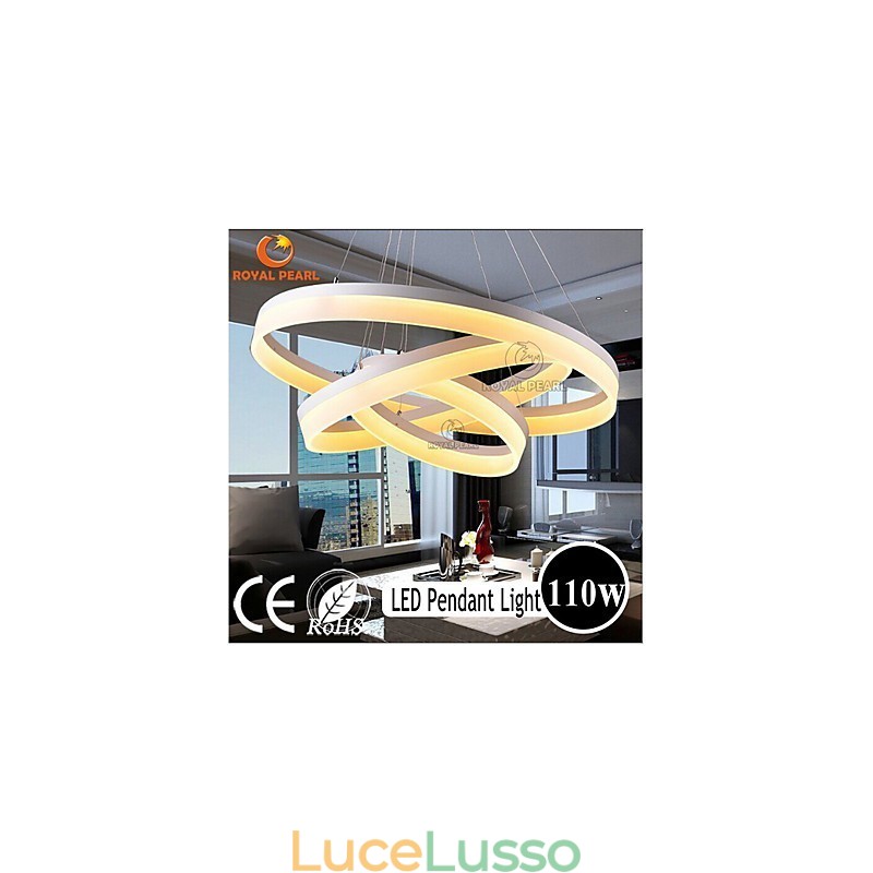 Vendita calda Colore bianco Acrilico Moderna Lampada a sospensione 130W