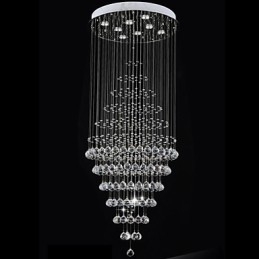 Lampadario moderno in cristallo, lampada a sospensione, lampada da soffitto con 8 lampadine H180CM