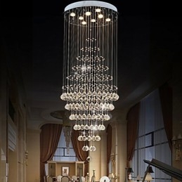 Lampadario moderno in cristallo, lampada a sospensione, lampada da soffitto con 8 lampadine H180CM
