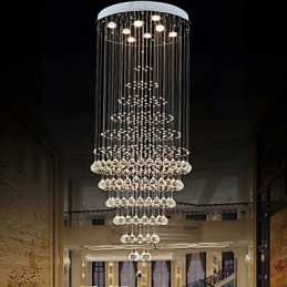Lampadario moderno in cristallo, lampada a sospensione, lampada da soffitto con 8 lampadine H180CM