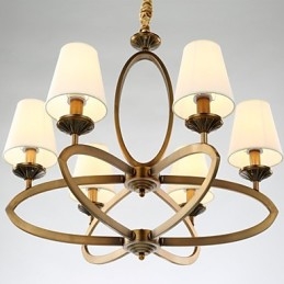 Lampadario in metallo elettroplaccato in stile rustico Lodge Vintage Mini
