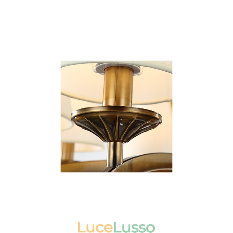 Lampadario in metallo elettroplaccato in stile rustico Lodge Vintage Mini