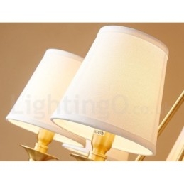 Lampadario rotondo in ottone puro, luce pendente tradizionale classica