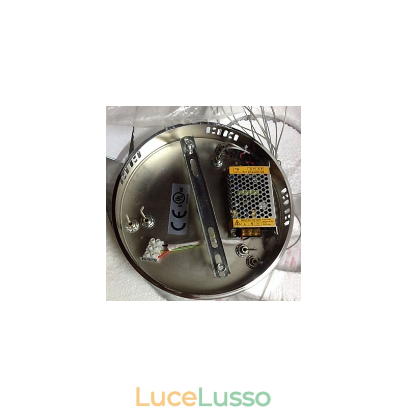 Lampade a sospensione Lampada da soffitto Lampadario Illuminazione Rotonda 4 Anelli Grande Anello Cristallo Ambra e Altro Cristallo Trasparente