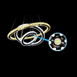 Lampadari a sospensione in cristallo, lampadari, apparecchi di illuminazione con bianco caldo e freddo D406080cm