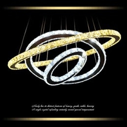 Lampadari a sospensione in cristallo, lampadari, apparecchi di illuminazione con bianco caldo e freddo D406080cm