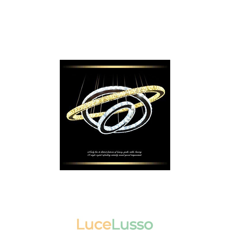 Lampadari a sospensione in cristallo, lampadari, apparecchi di illuminazione con bianco caldo e freddo D406080cm