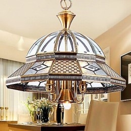 Lampade a sospensione in cristallo Mini stile tradizionale classico metallo