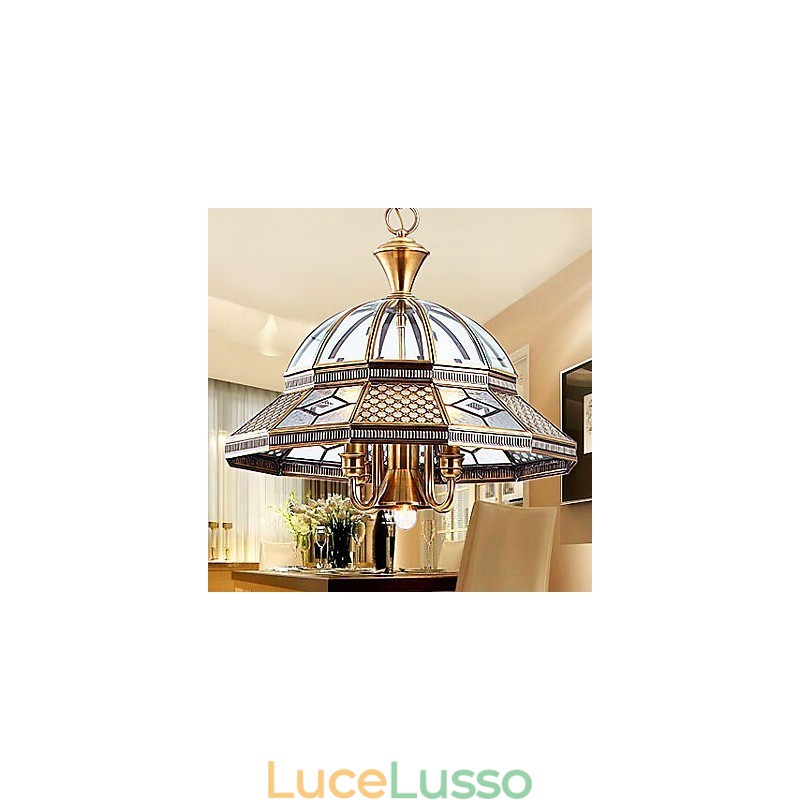 Lampade a sospensione in cristallo Mini stile tradizionale classico metallo