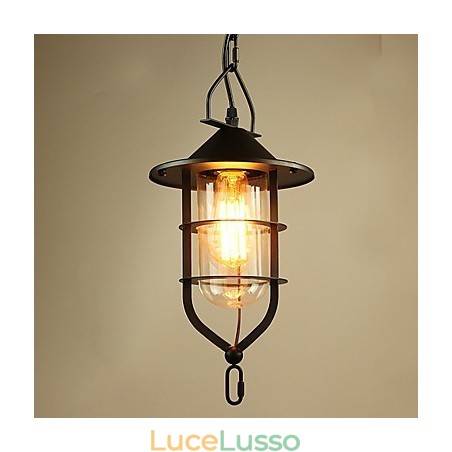 Lampada a sospensione in metallo con pittura country vintage per garage Lampada a sospensione in metallo con pittura country vintage per garage