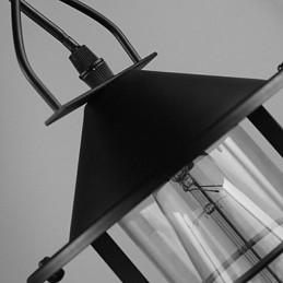 Lampada a sospensione in metallo con pittura country vintage per garage