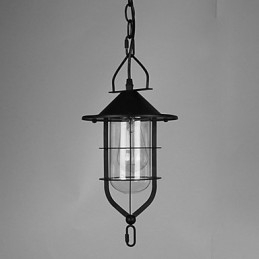 Lampada a sospensione in metallo con pittura country vintage per garage