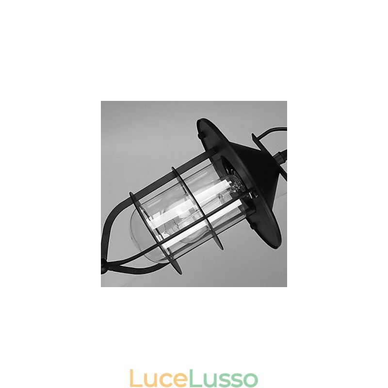 Lampada a sospensione in metallo con pittura country vintage per garage