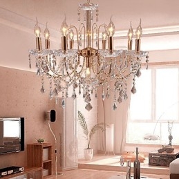 Elegante lampadario di cristallo con 9 luci