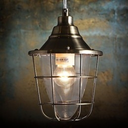 Lampada a sospensione in metallo elettroplaccato in stile mini retrò