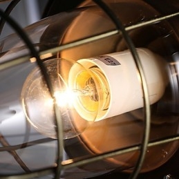 Lampada a sospensione in metallo elettroplaccato in stile mini retrò