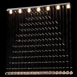 Lampada a sospensione in cristallo K9 Lampadario a sospensione con filo Illuminazione a soffitto Luce per interni Caffè