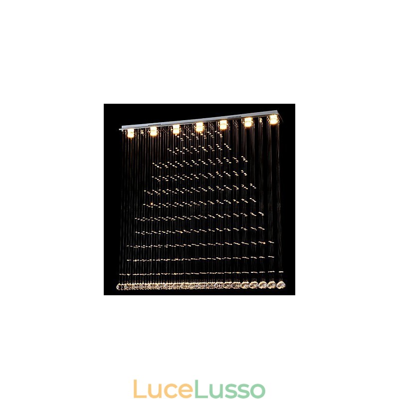 Lampada a sospensione in cristallo K9 Lampadario a sospensione con filo Illuminazione a soffitto Luce per interni Caffè