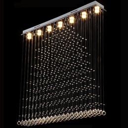 Lampada a sospensione in cristallo K9 Lampadario a sospensione con filo Illuminazione a soffitto Luce per interni Caffè