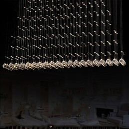 Lampada a sospensione in cristallo K9 Lampadario a sospensione con filo Illuminazione a soffitto Luce per interni Caffè