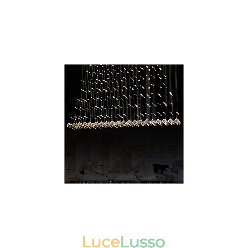 Lampada a sospensione in cristallo K9 Lampadario a sospensione con filo Illuminazione a soffitto Luce per interni Caffè