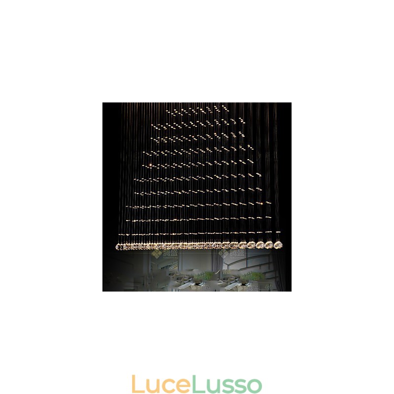 Lampada a sospensione in cristallo K9 Lampadario a sospensione con filo Illuminazione a soffitto Luce per interni Caffè