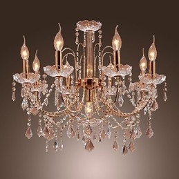 Elegante lampadario di cristallo con 9 luci
