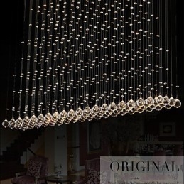 Lampada a sospensione in cristallo K9 Lampadario a sospensione con filo Illuminazione a soffitto Luce per interni Caffè