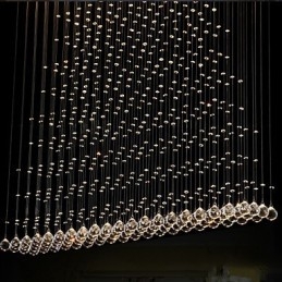 Lampada a sospensione in cristallo K9 Lampadario a sospensione con filo Illuminazione a soffitto Luce per interni Caffè
