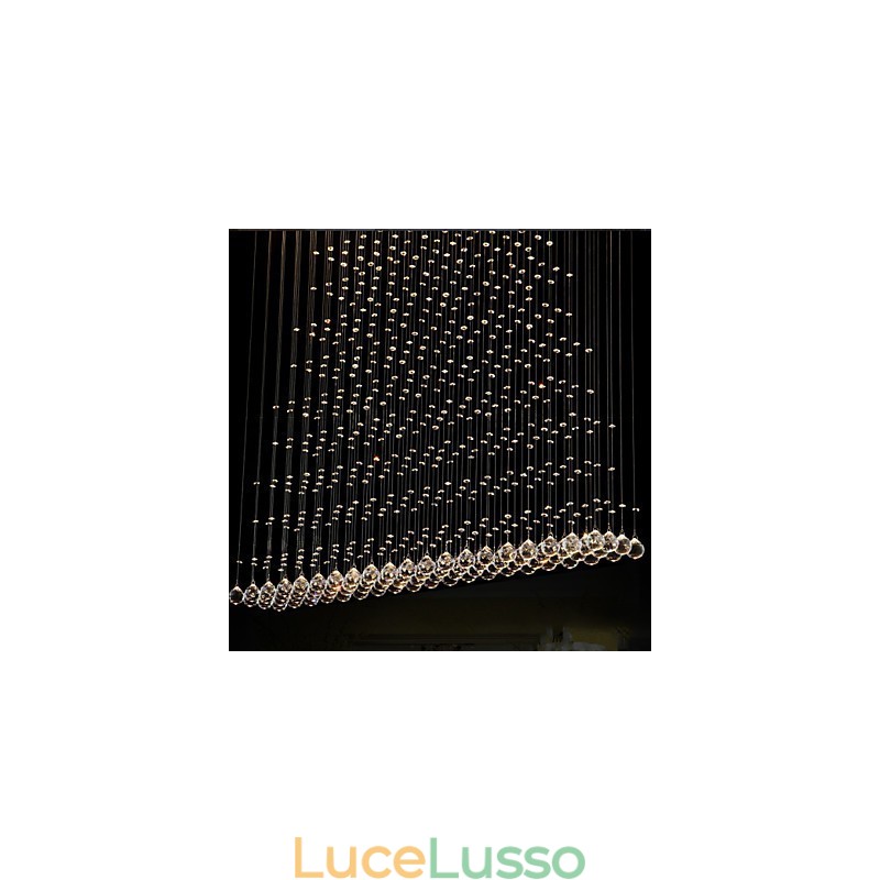 Lampada a sospensione in cristallo K9 Lampadario a sospensione con filo Illuminazione a soffitto Luce per interni Caffè