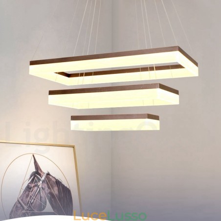Lampada a sospensione moderna e contemporanea in stile Wi-Fi Smart dimmerabile a 3 livelli Lampada a sospensione moderna e contemporanea in stile Wi-Fi Smart dimmerabile a 3 livelli