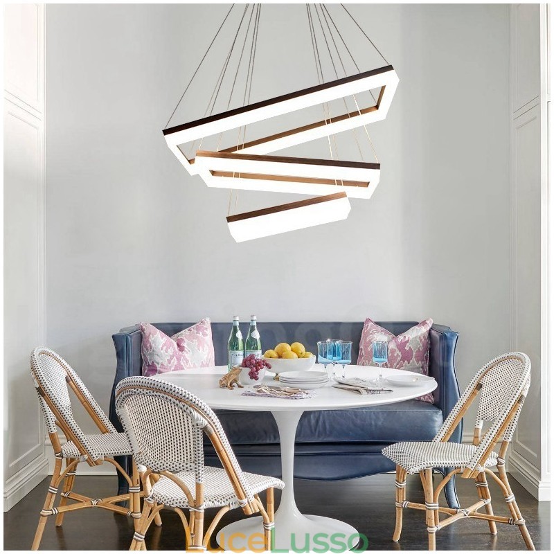 Lampada a sospensione moderna e contemporanea in stile Wi-Fi Smart dimmerabile a 3 livelli
