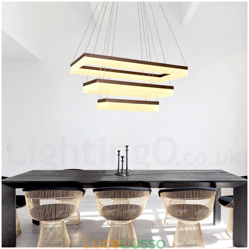 Lampada a sospensione moderna e contemporanea in stile Wi-Fi Smart dimmerabile a 3 livelli