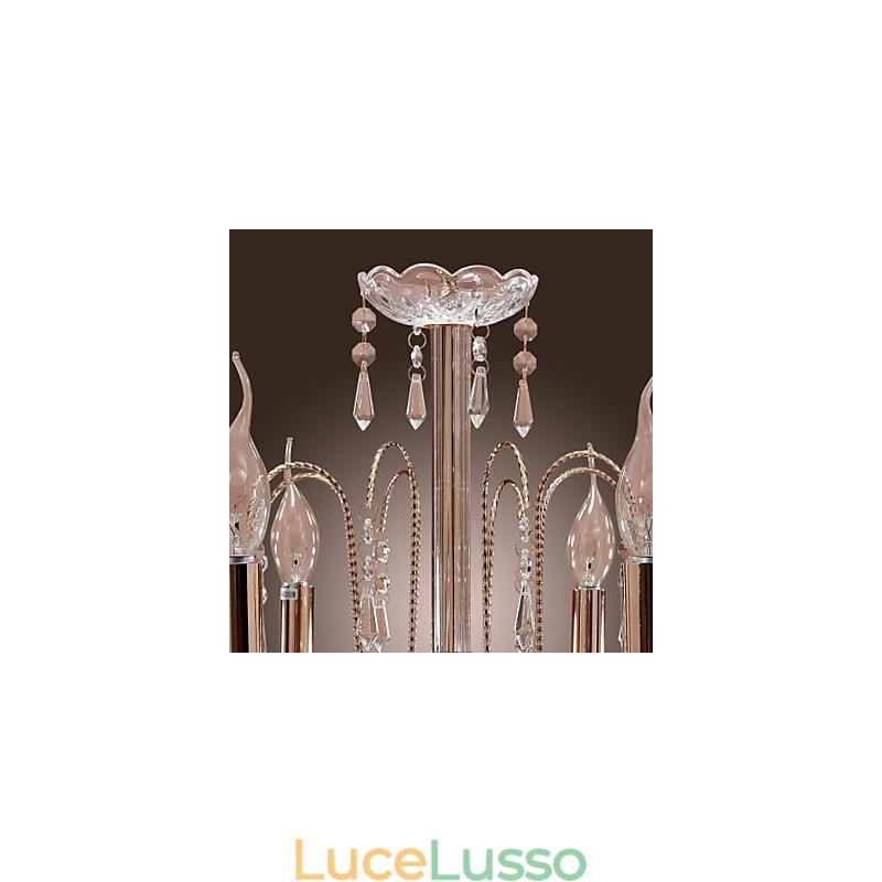 Elegante lampadario di cristallo con 9 luci