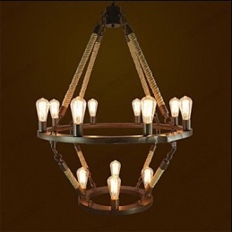 Lampada retrò europea American Industrial Windge Hemp 12
