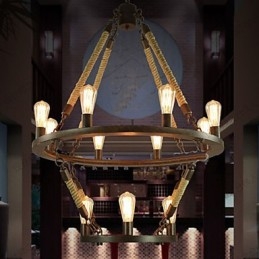 Lampada retrò europea American Industrial Windge Hemp 12