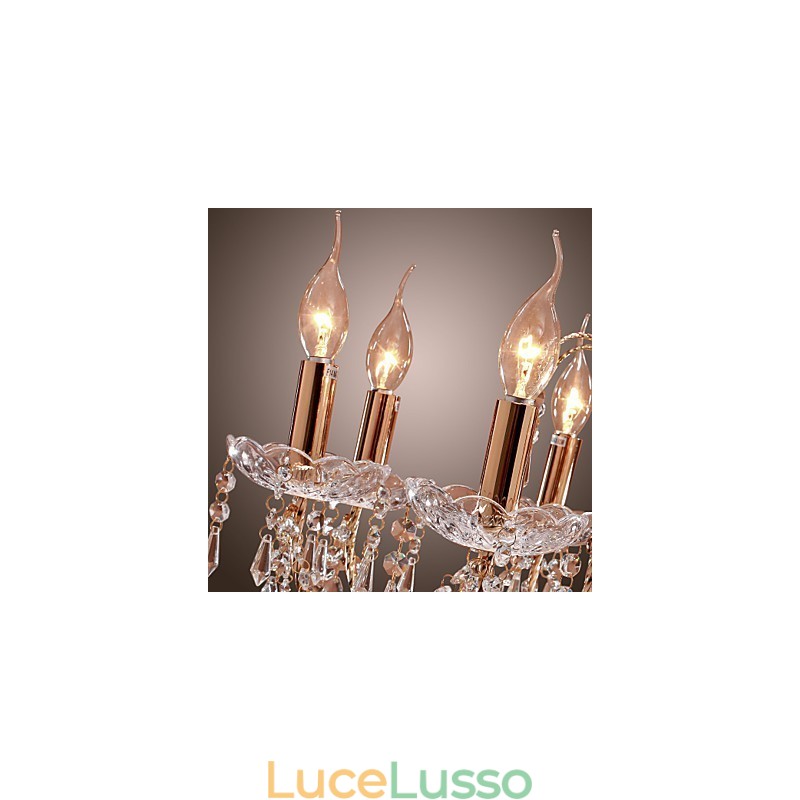 Elegante lampadario di cristallo con 9 luci