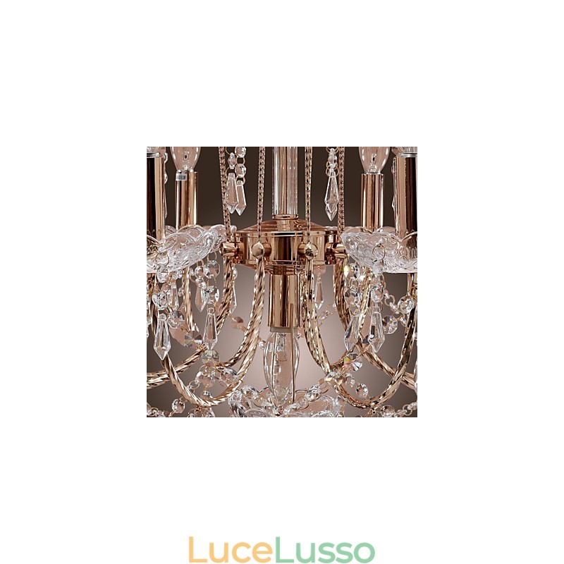 Elegante lampadario di cristallo con 9 luci