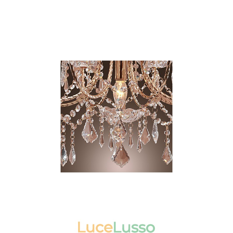Elegante lampadario di cristallo con 9 luci