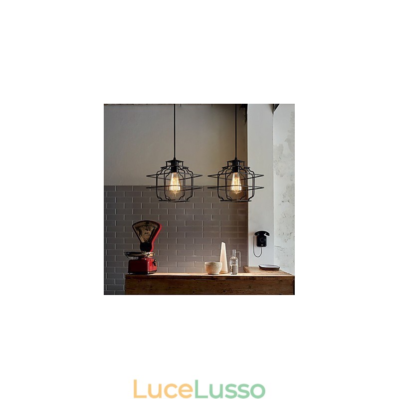 Lampada a sospensione in metallo di Retro Designers